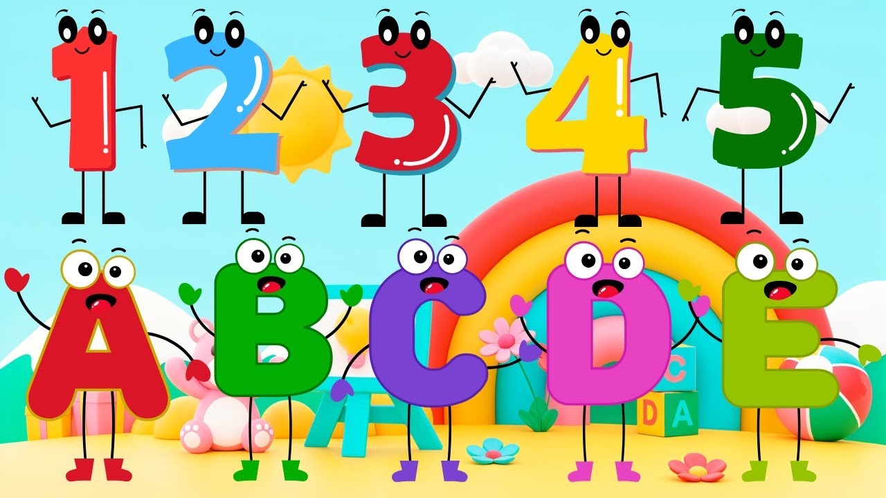 Learn ABCs and Numbers for kids in one video | kids songs and Nursery ...