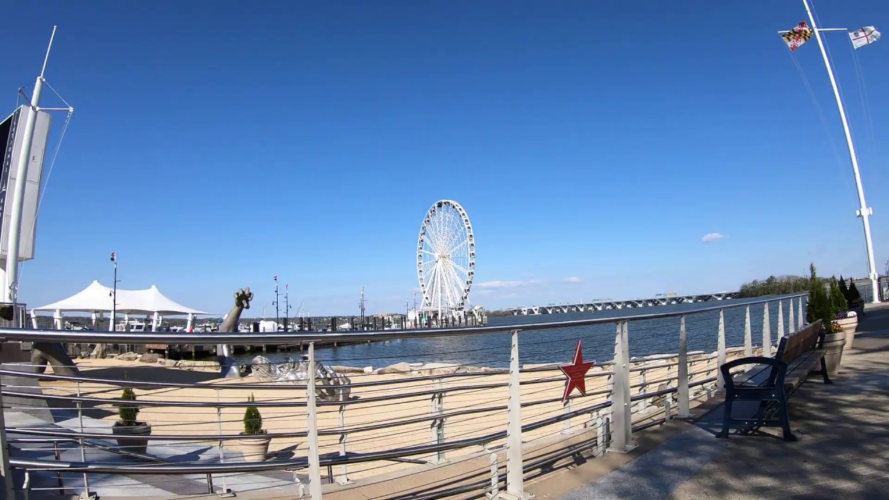 National Harbor (MD) to Fort Hunt Park (VA) Bike Ride || GoPro Hero 7 Black || 4K TimeWarp x30