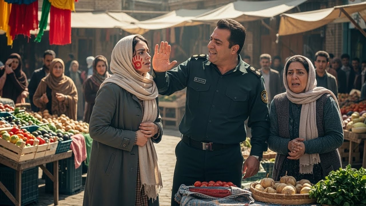 زن سبزی‌فروش از پلیس سیلی خورد، اما وقتی هویت مخفی‌اش فاش شد کل پاسگاه زانو زد!