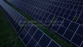 Aerial Flyover of Large Utility-Scale Solar Farm
