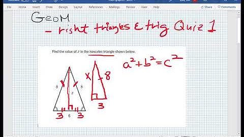 Geometry - Pythagorean Isosceles triangle