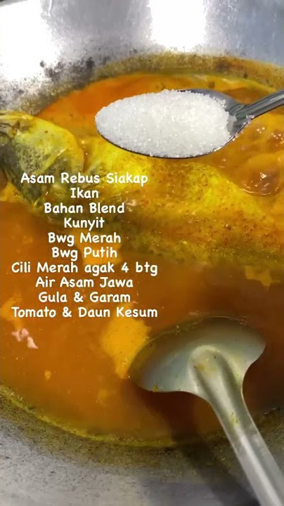 Asam Rebus Ikan Siakap Mudah