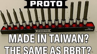 Proto J7440R11SAE 11 Piece 1/4" Drive Advanced Hex Bit Socket Set - SAE RBRT 