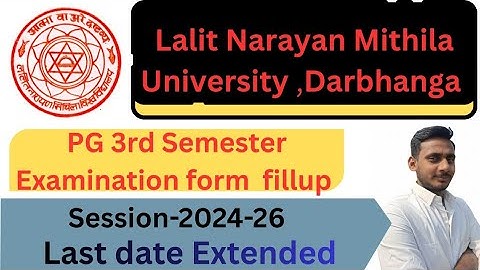 lnmu PG Semester-3 Examination form fillup | Last Date Extended जल्दी करें अंतिम मौका 