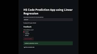 Linear Regression app