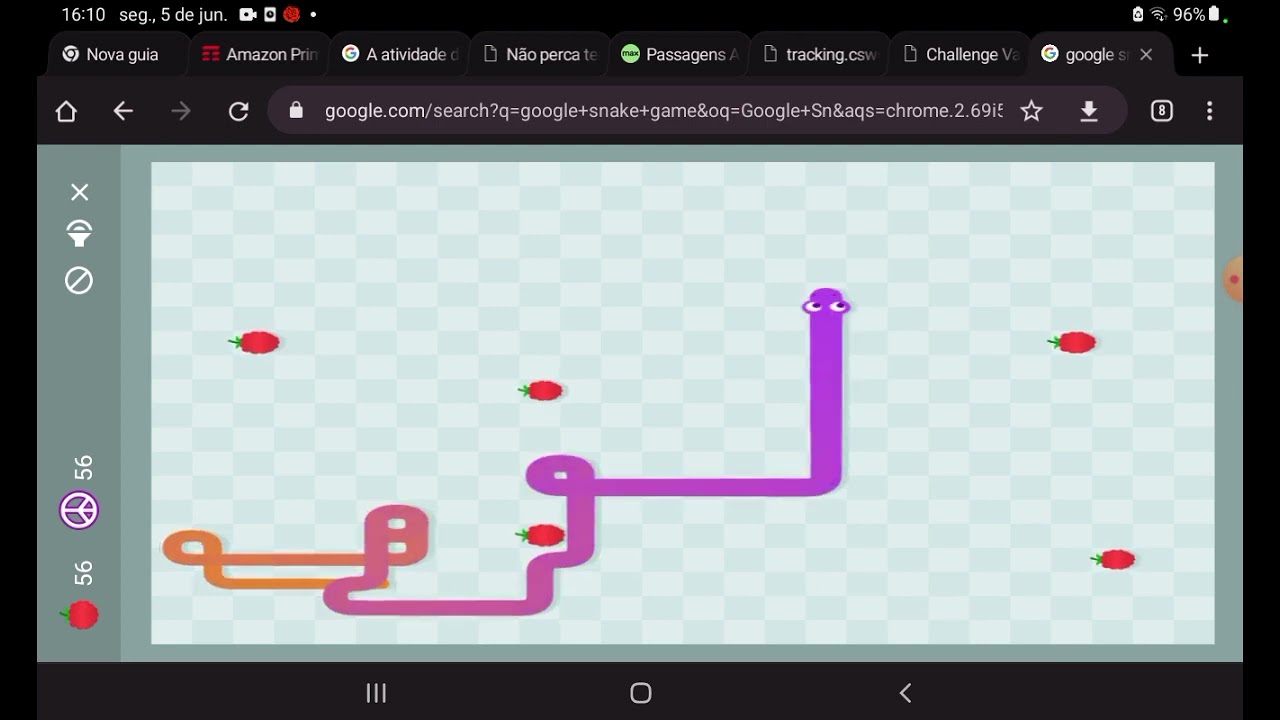 Jogando Snake no Chrome. (pesquise: Google Snake Jogo) e clica para jogar.  aproveite! Obby 🧒🏻🧒🏽♀️♀️ 