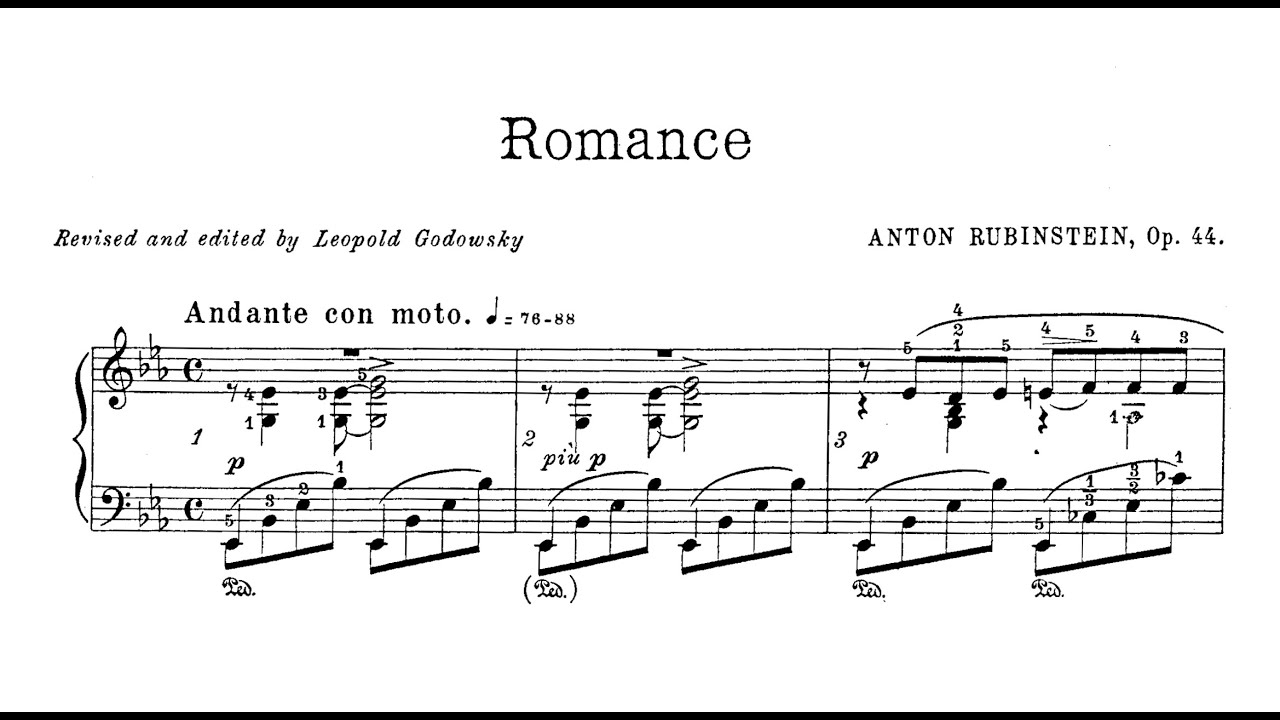 Romance, Op.44 No. 1 Sheet Music | Anton Rubinstein | Cello Solo