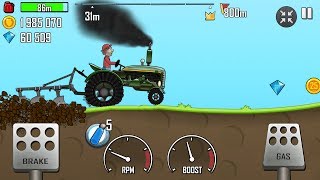 Hill Climb Racing - New Tractor with Plough in Countryside GamePlay screenshot 2