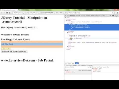 JQUERY REMOVEATTR METHOD DEMO