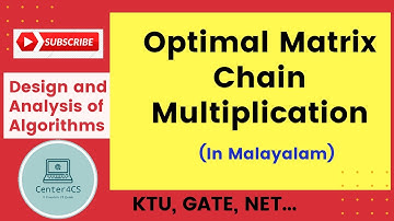 Optimal Matrix chain multiplication problem using dynamic programming | DAA