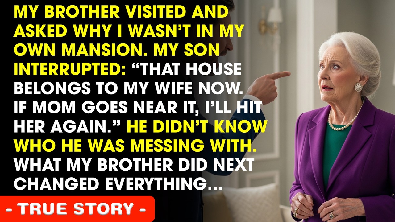 My Son Said Arrogantly, “Her House Belongs To My Wife” — He Froze When My Brother Stepped In