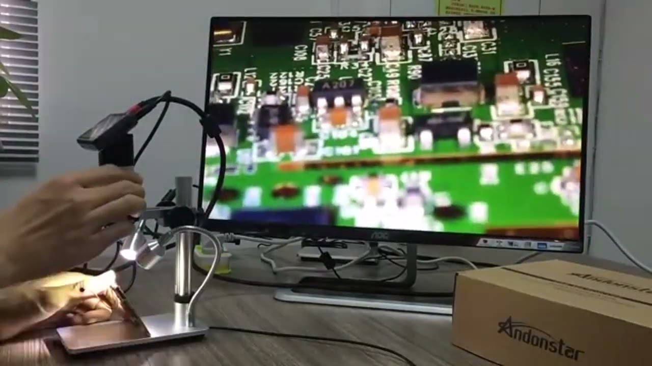 ADSM201 HDMI Digital Microscope 1080P 30FPS Magnifying Glass With LCD Dispaly