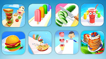 Sandwich Runner, Noodle Run, Pancake run, Juice Run, Burger Rush - Gameplay BEST LEVELS New Update