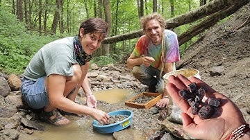 Mining Garnet Gemstones at the Little Pine Garnet Crystal Mine in North Carolina
