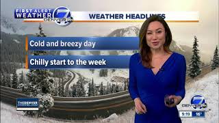 Cold, dry and breezy Sunday