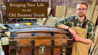 Steamer Trunk Restoration  Hearthside Woodworks  Ep 1