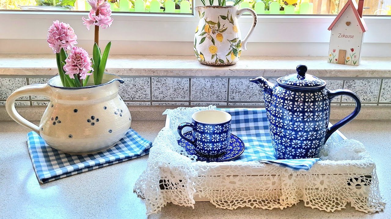 Весенняя магия в немецком коттедже: уютный декор для дома и шитье.