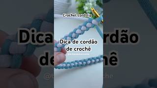 Dica de cordão de crochê 🧶 #crochet #crocheting #tutorial #art #france
