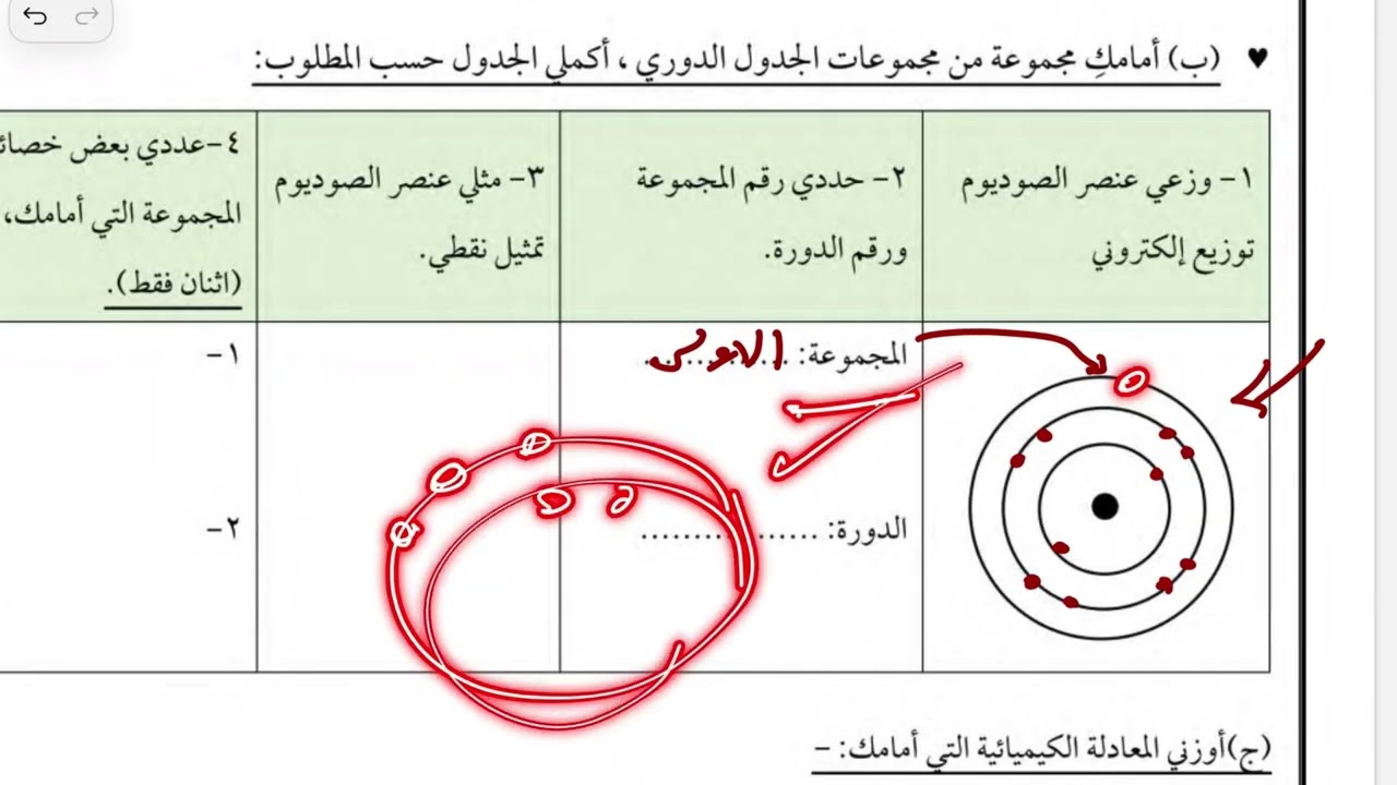 مراجعة اختبار علوم الفترة الأولى الترم الثاني  ثالث متوسط 