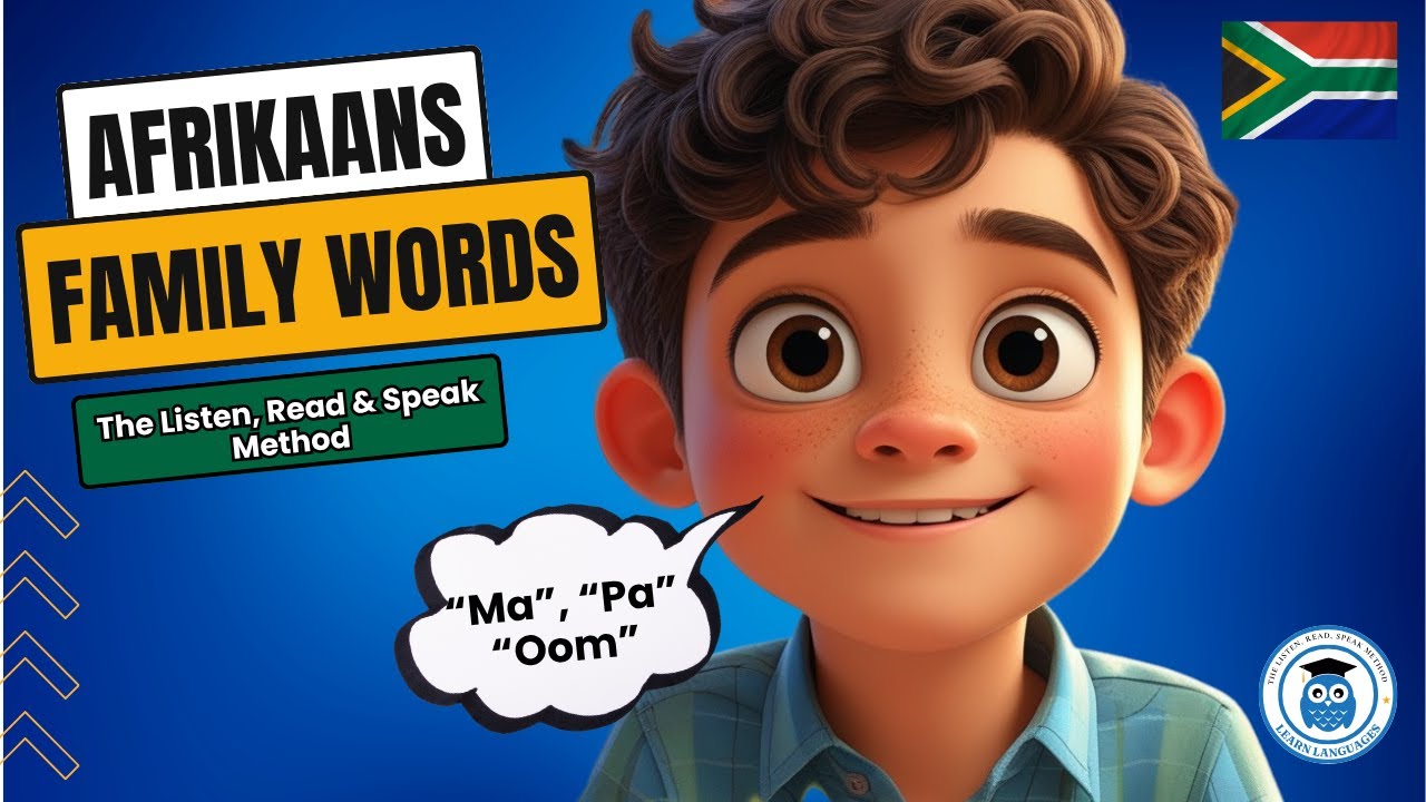 Johan se Familie | Learn Afrikaans Family Words with English Translation | Afrikaans for Kids