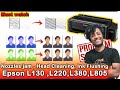 Nozzle Jam | Head Cleaning | Ink Flushing | Nozzle Block in  Epson L130, L360, L380 in Hindi 2021