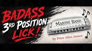 Blues Harmonica Lesson! Dennis Gruenling Style 3rd Position Lick! Blues on the Whiteboard!