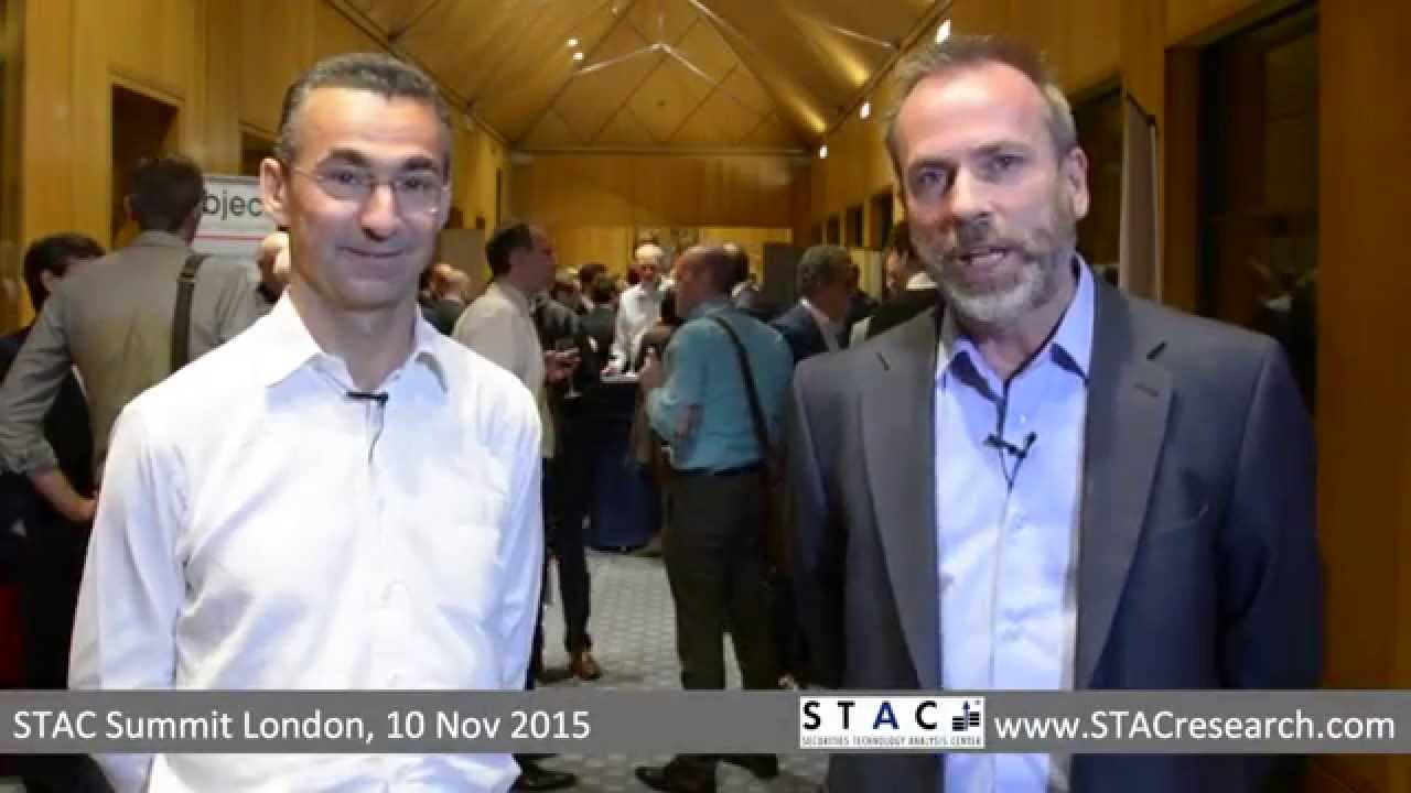 Stéphane Tyč at STAC London 2015 with Mike O'Hara | Trading Mesh