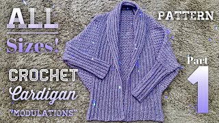 НЕОБЫКНОВЕННО КРАСИВЫЙ КАРДИГАН ? Переливы / How to Crochet Modern Cardigan