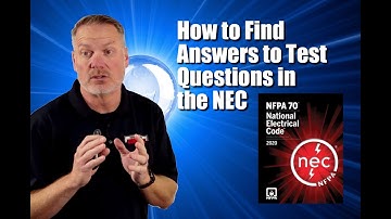 How to find a test question in the NEC