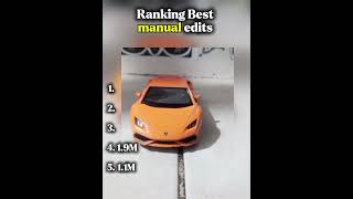 Ranking Best Manual Edits
