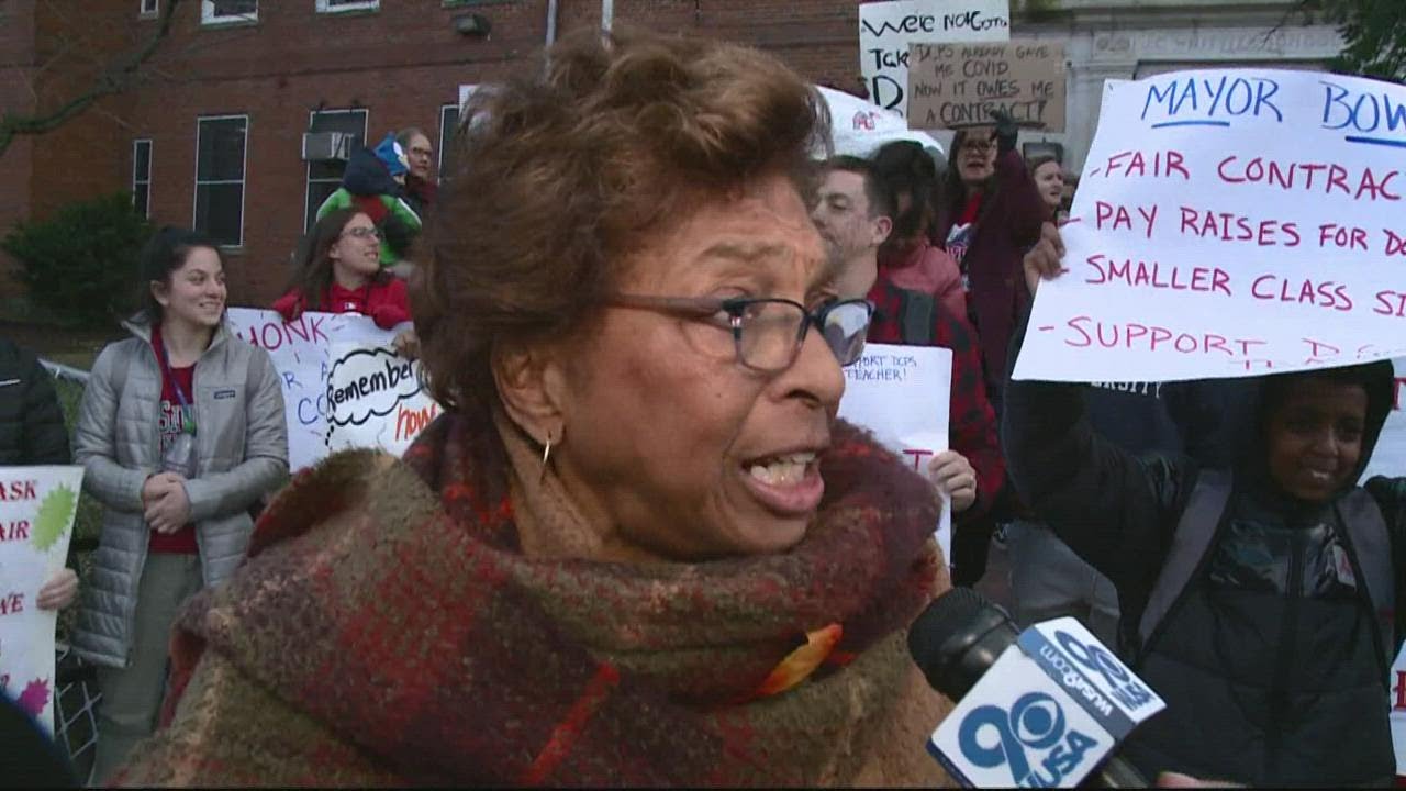 Teachers across DC walk out - YouTube