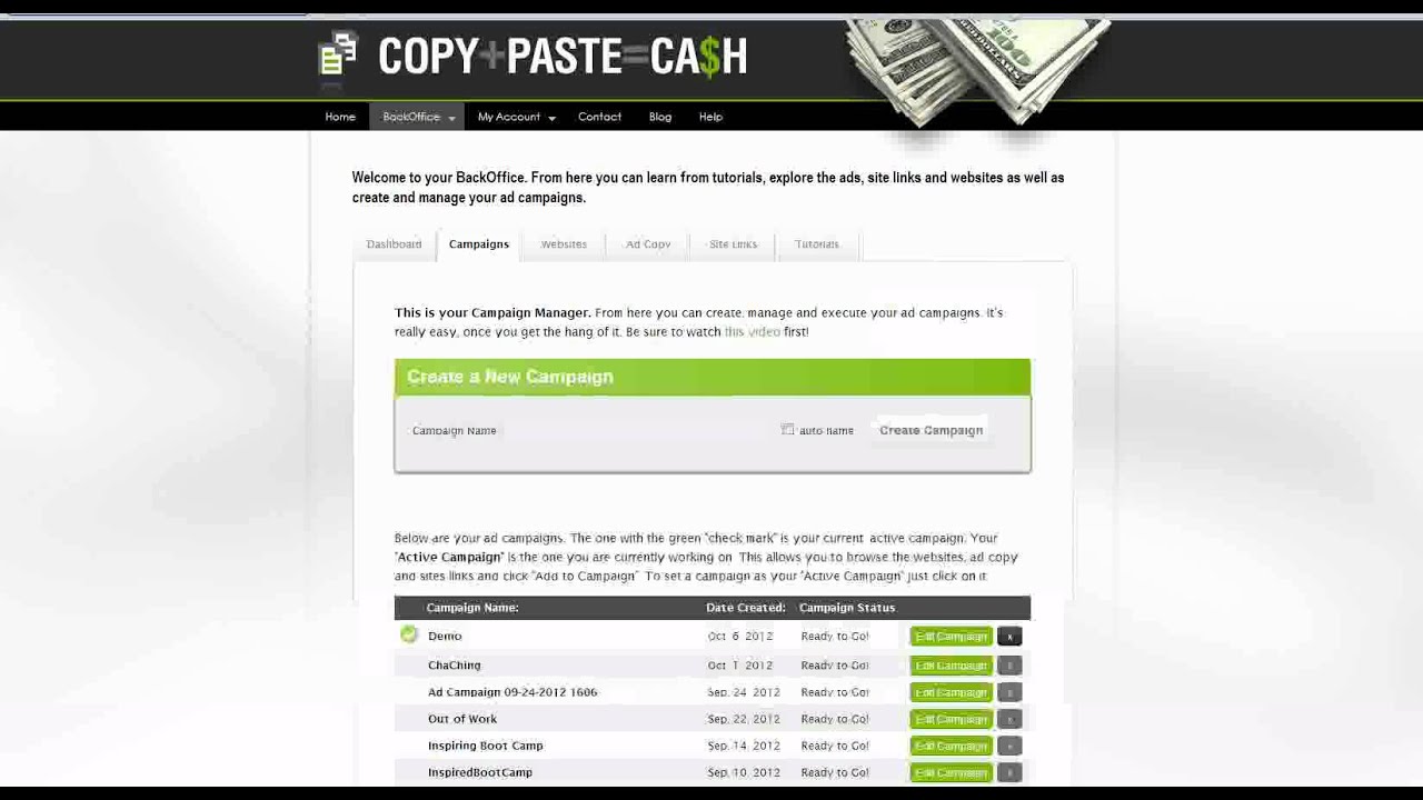 COPY PASTE CASH Campaign Creation pt 1 - YouTube