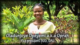 Vice president OAU student union, OPRAH, speaks about Kagamu TV