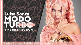 Luísa Sonza, Pabllo Vittar, Anitta -「 MODO TURBO 」 - Line Distribution