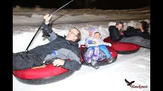 Snow tubing at Hawksnest Tubing park 