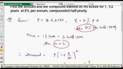 How to Find C.I.  when compounded Half-Yearly || Class 9 Maths ICSE ||