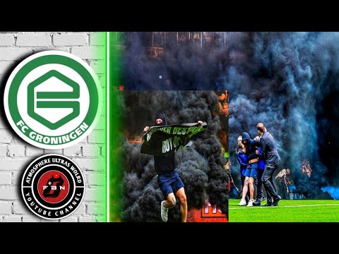 ⚽ULTRAS FC GRONINGEN PROTEST ACTION SO STOPPING THE MATCH AGAINST AJAX • Eredivisie