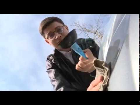 Как убрать вмятину на машине при помощи вантуза?