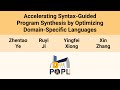 [POPL'26] Accelerating Syntax-Guided Program Synthesis by Optimizing Domain-Specific Languages