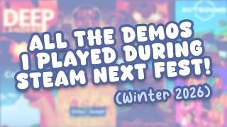Reviewing ALL the demos I played for Steam Next Fest! (Winter 2026) screenshot 5