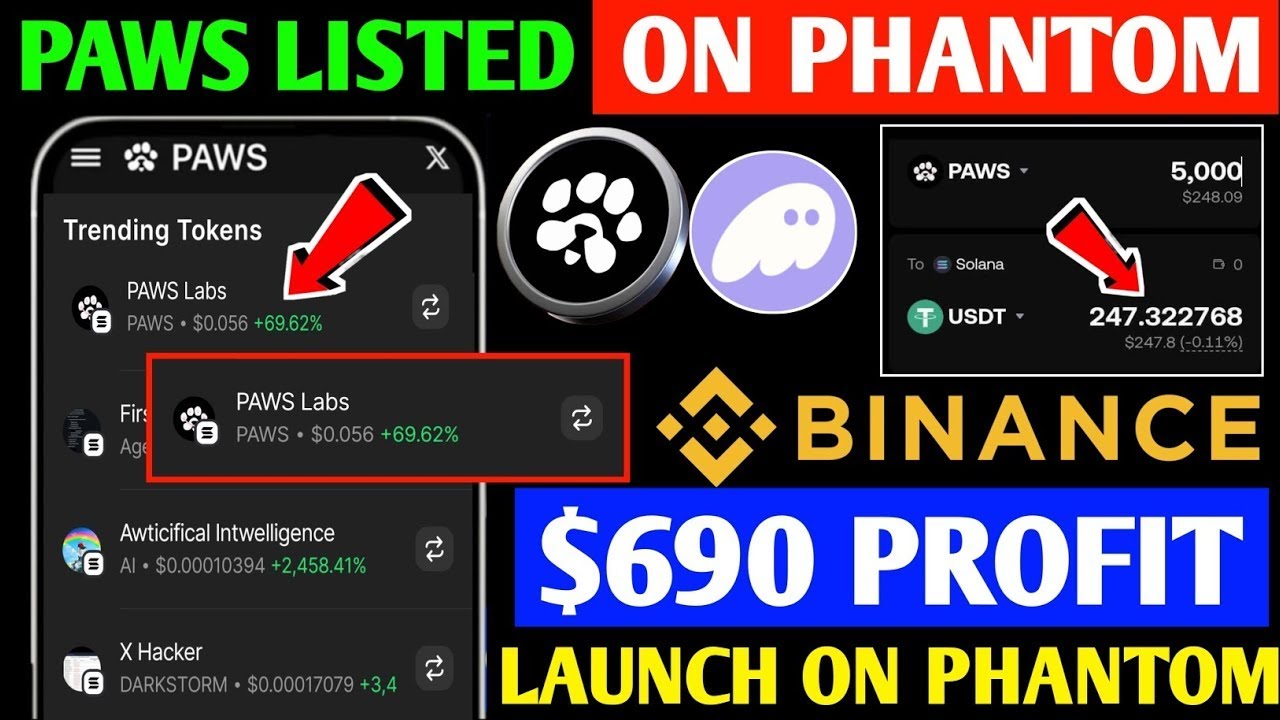 Paws Launched on Phantom Wallet| Paws Airdrop Price Prediction|Paws Airdrop New Update|Paws New Task