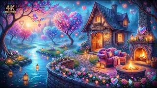 Secret Love Nest 💖 Romantic Valentine Cottage Ambience | Soft Fantasy Music screenshot 1
