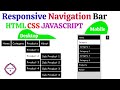 Create Responsive Drop Down Navigation Menu Using HTML | CSS | JAVASCRIPT | By NonTechBg |