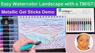 Testing Metallic Gel Sticks with Watercolor (Unexpected Results!)