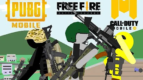 PUBG Mobile vs Free Fire vs Call of Duty Mobile - Pivot Stickman Animation