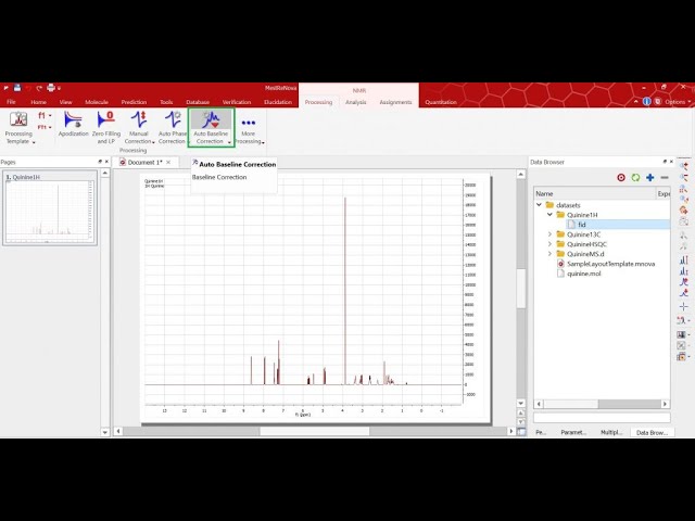 Usando o MestReNova para Tratamento de Espectros de RMN 1H e 13C