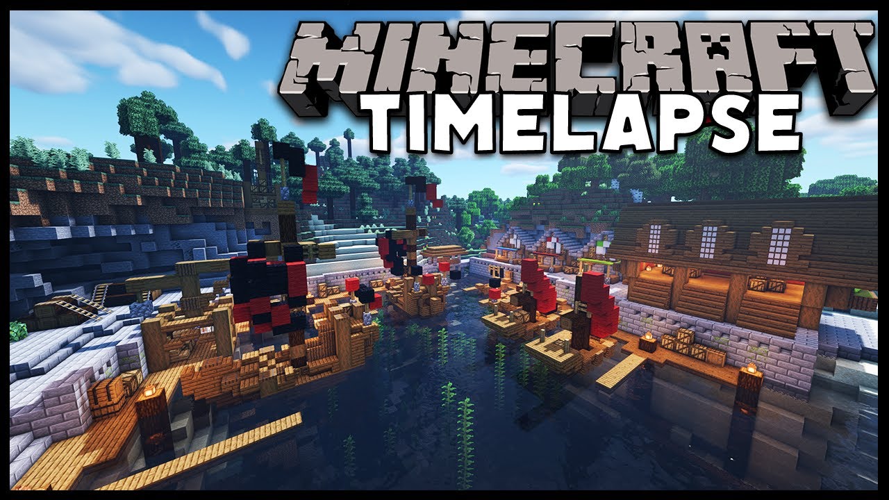 Making A Ship Port In Minecraft Minecraft Timelapse Youtube