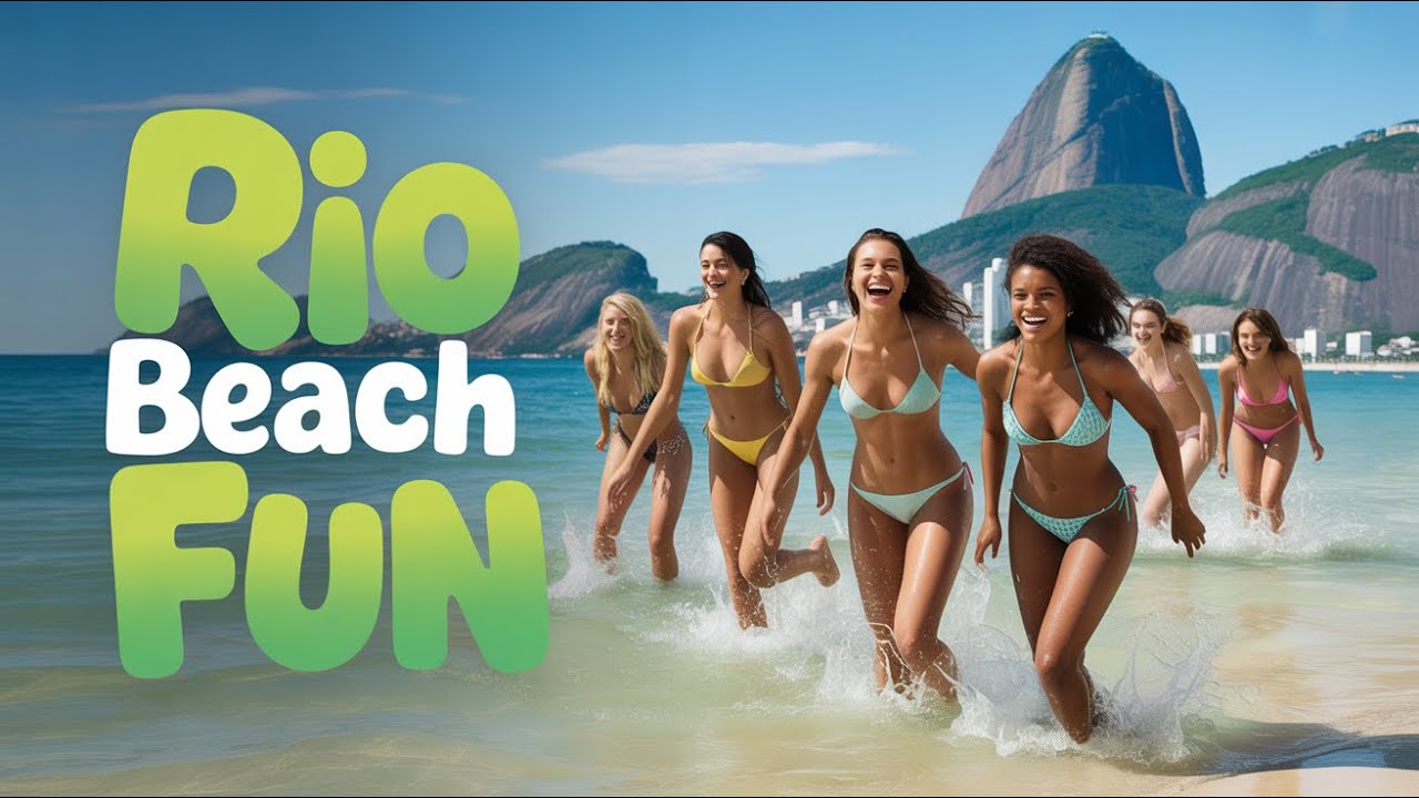 Bikini Girls TAKE OVER Copacabana Beach in Rio de Janeiro!