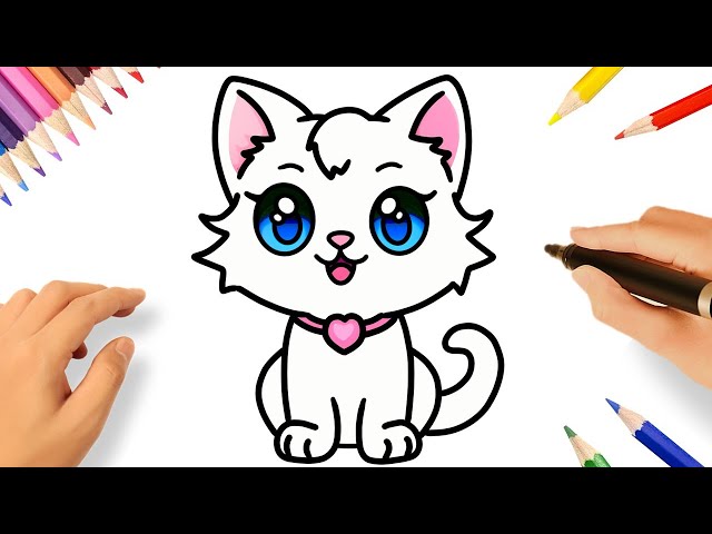 Já sei desenhar Animais Fofinhos - Aqui há Gato