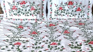 Painting Wali Chadar Bedsheet Painting Design Bedsheet Painted